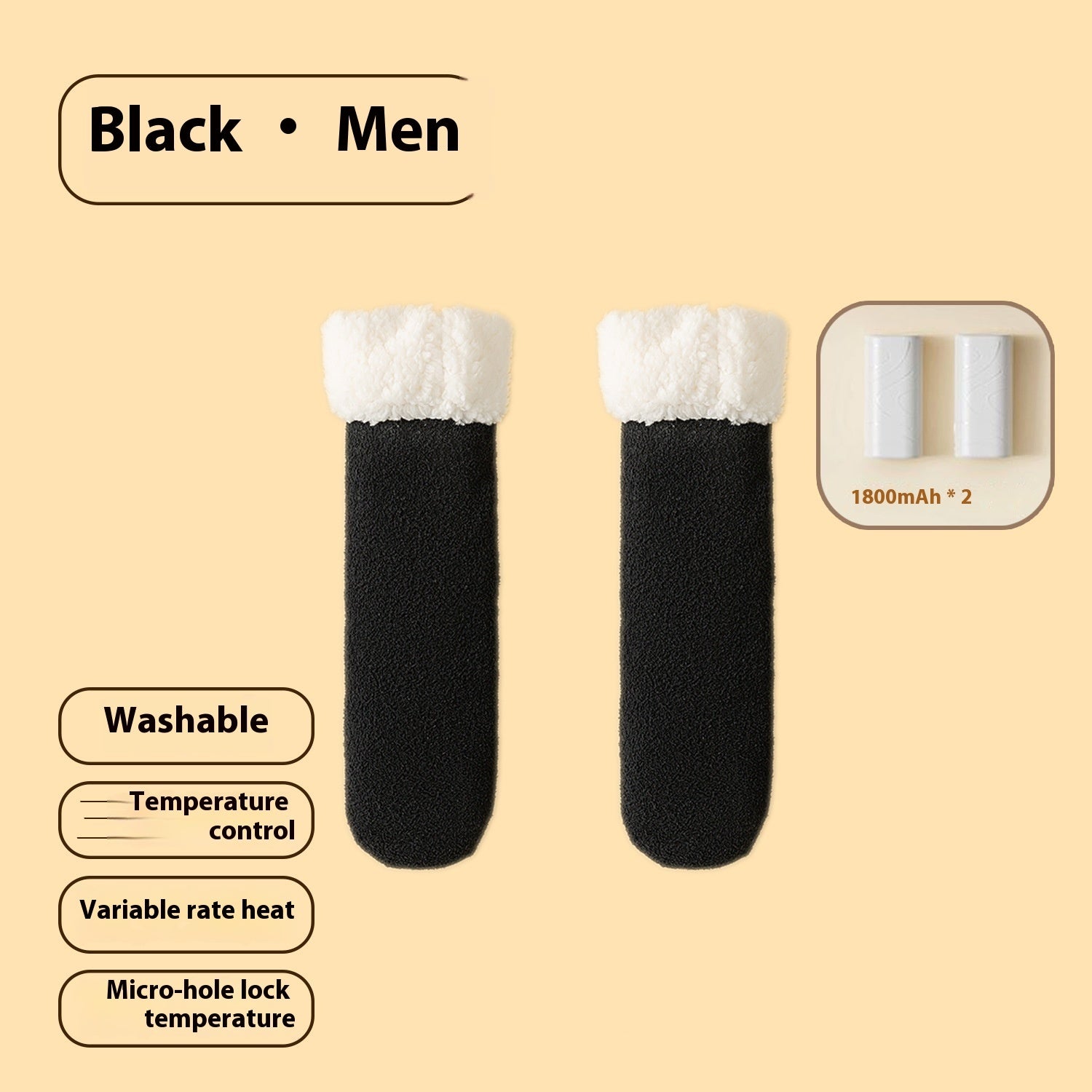 Elektrisch beheizte Winter-Socken – Warm, bequem & kältefest